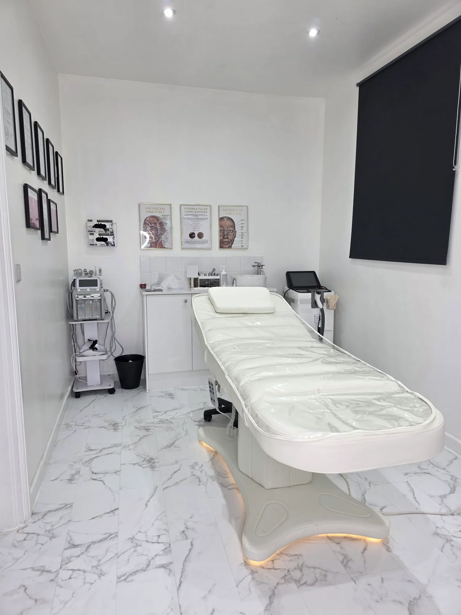 Treatment room at House of Glam HQ aesthetics clinic, Southsea, Portsmouth